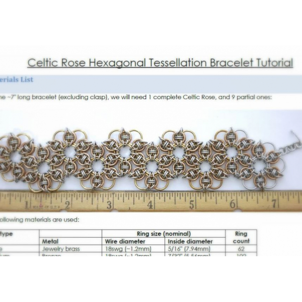 Celtic Rose Hexagonal Tessellation Bracelet Tutorial