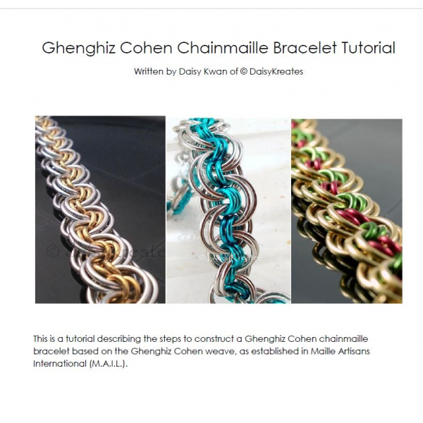 GHENGHIZ COHEN CHAINMAILLE BRACELET TUTORIAL
