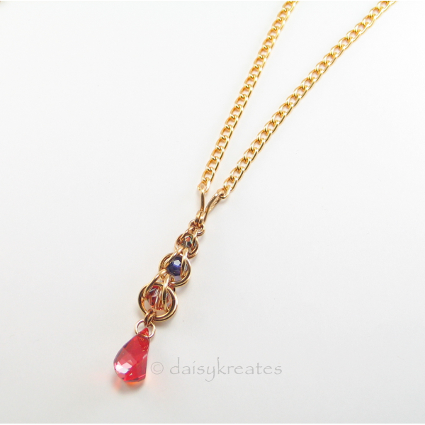 Golden Harvest Long Y Necklace in casual elegant style