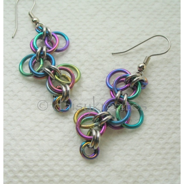 Multi-Color Niobium Forget-Me-Not Earrings