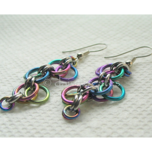 Niobium Forget-Me-Not Earrings - Short version