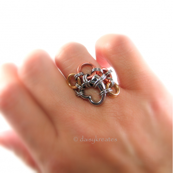 Paw Print motif wears on an asymmetrical hug on the finger