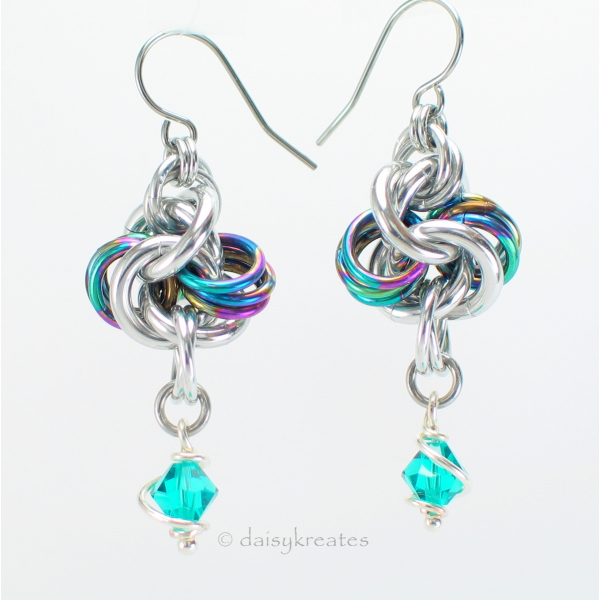 Rainbow Hugs and Silver Kisses Earrings