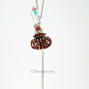 Genie Bottle Necklace with Brown Chainmaille Whirlybird Pendant