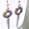 Multi-Color Anodized Niobium Coiled Rainbow Earrings