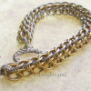 Classic two-tone Layered/Double Half Persian chainmaille bracelet