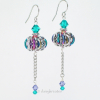 Sparkly and colorful Genie Bottle earrings with anodized niobium