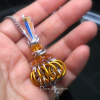 Genie Bottle Necklace with Orange Chainmaille Whirlybird Pendant Genie Bottle Necklace with Orange Chainmaille Whirlybird Pendant
