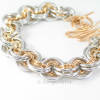 Chainmaille Gehenghiz Cohen weave in mixed metals Chainmaille Gehenghiz Cohen weave in mixed metals