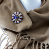 Helios Sunburst scarf pin with Swarovski Volcano crystals