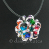 Japanese Dodecahedron Necklace on 24" rubber cord