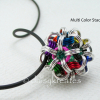 Japanese Dodecahedron Pendant in Multi Color Stacks