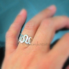 Sterling Silver Squiggle Finger Ring, low profile for comfortable wear