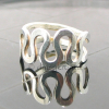 Sterling Silver Squiggle Finger Ring is hand forged and textured