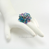 Flower of Forget-Me-Not Ring measures ~ 1 1/4" across