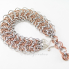 Silver and bronze tones show off lacy texture of Elf Sheet bracelet