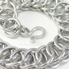 Classic and Bold Half Persian Chainmaille Bracelet in Bright Aluminum Classic and Bold Half Persian Chainmaille Bracelet in Bright Aluminum