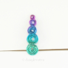 Multicolor Koru Spiral Ear Climber in Anodized Pure Niobium Multicolor Koru Spiral Ear Climber in Anodized Pure Niobium
