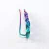 Multicolor Koru Spiral Ear Climber in Anodized Pure Niobium Multicolor Koru Spiral Ear Climber in Anodized Pure Niobium