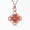 Copper Persephone Square Pendant and S-hook bail