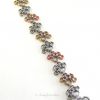Annie's Petite Paw Prints Bracelet in Mixed Metals with Heart Clasp