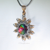 Byzantine Sun pendant features large Swarovski point-back chaton
