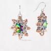 Byzantine Sun Earrings with Captured Swarovski Rivoli Stone