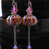 Genie Bottle Earrings in Golden Pink Orange
