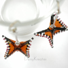 Mimicking nature, no two Monarch butterfly earrings are exactly the same