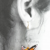 Each Monarch butterfly earring can swivel for front or back side view