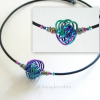 Three-Color Danish Knot Choker Necklace in Anodized Niobium Three-Color Danish Knot Choker Necklace in Anodized Niobium