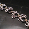 Paw Prints Chainmaille Bracelet with Mixed Metals