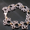 Paw Prints Chainmaille Bracelet with Mixed Metals Paw Prints Chainmaille Bracelet with Mixed Metals