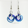 Petite Tea Rose Earrings in Blue Mix Petite Tea Rose Earrings in Blue Mix