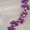 Purple Paw Prints Chainmaille Bracelet
