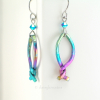 ainbow Fish Earrings in Multi Color Anodized Niobium ainbow Fish Earrings in Multi Color Anodized Niobium