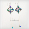 Lovely sterling silver Nox earrings with rainbow hightlights Lovely sterling silver Nox earrings with rainbow hightlights