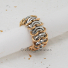 Chainmaille Vertebrae Finger Ring in stainless steel and jewelry brass