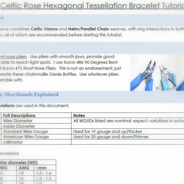 Celtic Rose Hexagonal Tessellation Bracelet Tutorial prerequisites