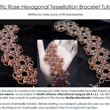 Celtic Rose Hexagonal Tessellation Bracelet Tutorial sample page