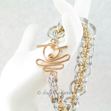 Ghenghiz Cohen chainmaille bracelet with Moon Rise Toggle