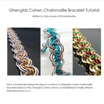 GHENGHIZ COHEN CHAINMAILLE BRACELET TUTORIAL