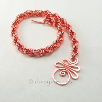 Moon Rise bracelet is all hand woven in the classic French Rope Spiral pattern