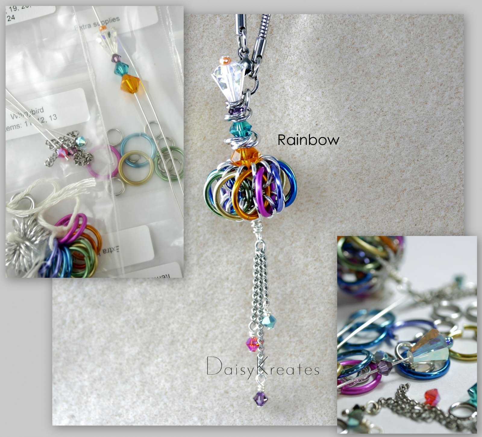 DIY Kit for Petite Chainmaille Genie Bottle Pendant