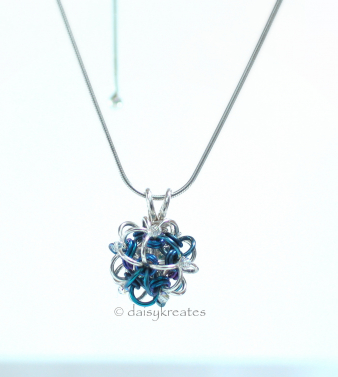 Petite Blue Hydrangea Pendant