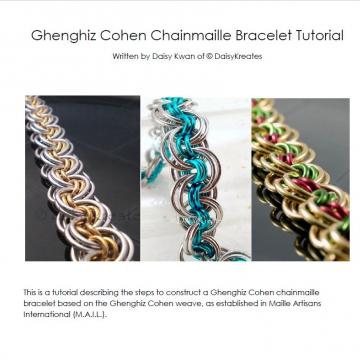 Ghenghiz Cohen Chainmaille Bracelet tutorial